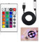 5V-24Keys - Controller USB IR RGB a strisce wireless, alimentato tramite USB, 16 colori, luminosità regolabile per strisce LED RGB 5050 3528 per casa, ufficio e decorazione per feste