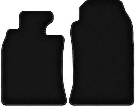 Wielganizator Velours Vorne Fußmatten passend für Mini Cooper R52 (2004-2008) | Qualität: Basic - Genaue Passform, rutschfeste Untregrund 2-teilig - Schwarz