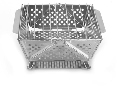 Grill - Camping Räucherofen Aus Rostfreiem Edelstahl,Tragbarer Multifunktionsgrill Für Camping Boot Balkon Garten Terrasse Reisen Küche & Outdoor-Aktivitäten