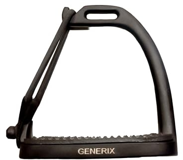Horse Riding Safety Stirrups for English Saddle – Anti-Slip Lightweight Metal Stirrups for Adults – Durable Steel, Comfortable Support – Includes 2 Bonus Accent Bands (Black, 4.75”)