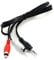 fitTek 3.5mm Jack to 2 x RCA Phono Audio Cable Gold 1m Lead
