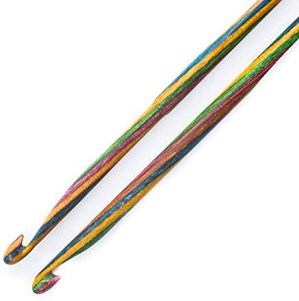 KnitPro K20727 Doppelseitiges Häkelnadel, Wood, Mehrfarbig, 5-5,5 mm