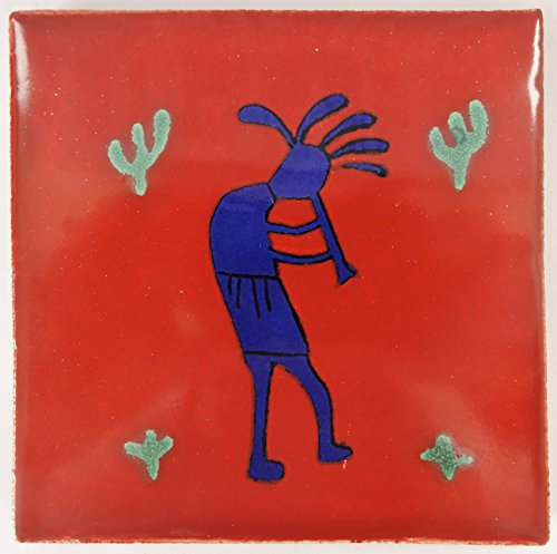 Tumia LAC Ceramic Mexican Tile - 10.5cm- Handmade and Ethically Traded Individual Tile