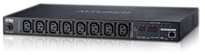 ATEN PE6208G IP-Fernschaltsteckdose, 8 Port, 1HE, 7xC13, 1x C19, 16A, Energiemessung, schwarz