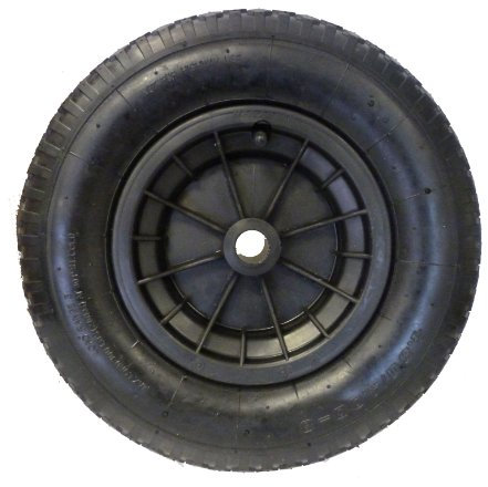 KetoPlastics 16 (4.80/4.00-8) Pneumatic Wheelbarrow Wheel (BLACK) Launching Trolley