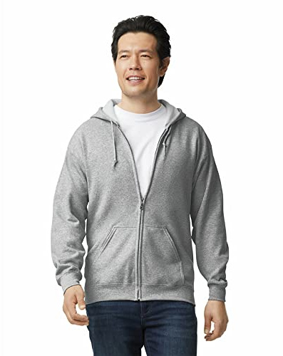 UGP Campus Apparel Gildan mens Fleece Zip Hooded Sweatshirt, Style G18600 Shirt, Sport Grey, XX-Large US