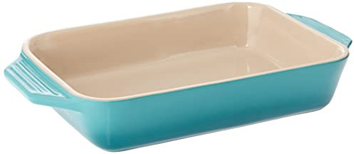 Le Creuset Piatto rettangolare in gres, 26 x 18 cm, Caraibi
