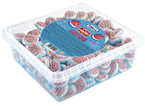 Vidal - Rellenolas Sesos, Caramelo de Goma, Fresa, 125 Caramelos