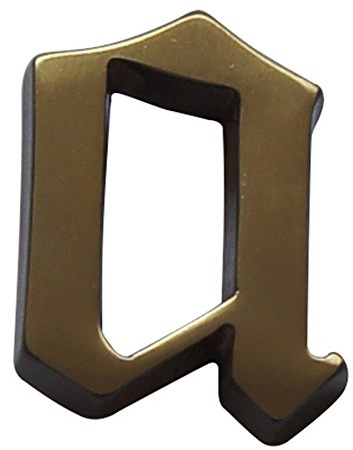 Alpertec Kleinbuchstabe a Bronze satiniert inklusive Schrauben und Dübeln, Höhe 60 mm, 35160120K1