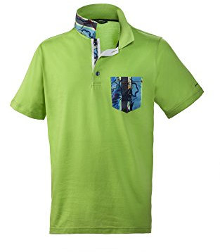 GREEN COAST Polo Filo di Scozia Uomo Taglie Forti (5XL, Verde Mela)