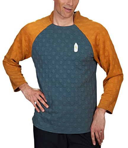 Bullyparade Kork Herren Kostüm Shirt für Party und Karneval grau orange - 46/48