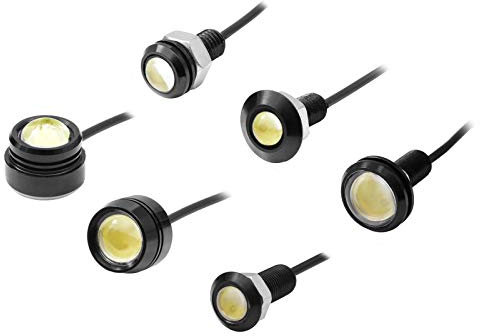 LED Einbau Beleuchtung 12V Aluminium 6 Modelle in 5 Farben Auswählbar Farben Weiß, Soft, Blau, Rot, Grün (Warm-Weiß, Kopfgröße: Ø23x11mm)