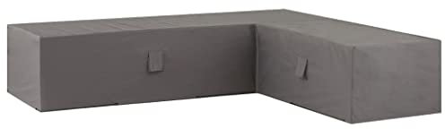 Madison Gartenmöbel Lounge Abdeckung Schutzhülle Abdeckplane Abdeckhaube Schutzplane Garten Lounge 320x255x70 cm Rechts L-Form Grau Wasserdicht