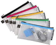 Exacompta - Réf. 34130E - 1 pochette avec fermeture éclair ZIP - En Polypro souple pour ranger des fournitures, accessoires de beauté - Format à classer 10x21cm (DL) - 5 couleurs aléatoires