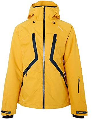 Brunotti Skijacke Snowboardjacke Dark Mens Snowjacket schwarz & gelb Winddicht wärmend (159 Indian Gold, L)
