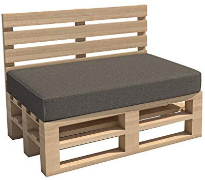 chilly pilley Palettenkissen Gartenkissen Palettenauflage Palettenpolster Indoor Outdoor Waschbar Abnehmbar Sitzkissen Rückenkissen (Sitzkissen 120x60x15, Grau)