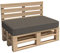 chilly pilley Palettenkissen Gartenkissen Palettenauflage Palettenpolster Indoor Outdoor Waschbar Abnehmbar Sitzkissen Rückenkissen (Sitzkissen 120x60x15, Grau)