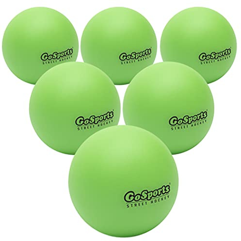 GoSports Street Hockey Ball 6 Pack - Low Bounce 2.5 Inch Balls