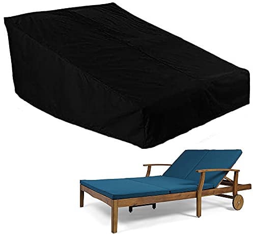 Doppel-Breite Terrassen-Chaiselonge-Stuhlhusse, wasserdicht, 208,3 cm, für den Außenbereich, Terrasse, 2 Personen, Rattan, Liegestuhl, Schutz für Staubmöbel