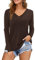 Florboom Tops for Women UK Long Sleeve Longline Tunic Shirts Brown Size 14 16