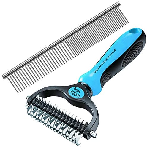 YNR Pet Cat Dog Horses Hair Fur Shedding Trimmer Grooming Dematting Rake Deshedding Comb Brush Tool Kit