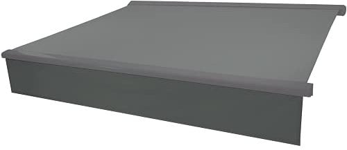 Planesium Premium Markisen Volant (4m / 400cm x 0.23 m / 23cm Anthrazit) Markisenbespannung Markisenstoff Markisentuch Markisevolant Ersatzstoff fertig genäht Wasserabweisend