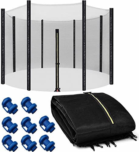 YHY123 366 8 stangen Sicherheits Netz Ersatznetz für Trampolin - Ersatznetz, Gartentrampolin rundes Schutznetz für Gartentrampolin, Netz Außenliegend, Ersatzteil Reißfest, UV-Beständig