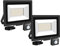 RIGIDON 2x 50W Focos Led Exterior Con Sensor Movimiento PIR, 5000 LM 3000K Blanco Cálido Foco Proyector LED IP66 Impermeable Led Seguridad Floodlight Para Patio, Jardín, Garaje, Caminos, Entrada