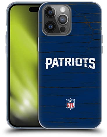Head Case Designs Licenciado Oficialmente NFL Aspecto Angustiado Logo de los Patriotas de Nueva Inglaterra Caso Funda de Gel Suave Compatible con Apple iPhone 14 Pro MAX
