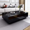 Coffee Table, Centre Table Tea Table for Living Room, Black Gloss Coffee Table, Rectangle Side End Table with 4 Drawers for Home Office Furniture