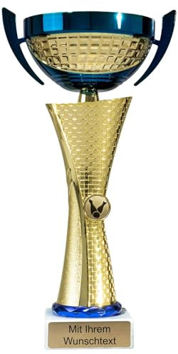 Pokale 4er Serie 56250 Gold/blau 35,5 cm