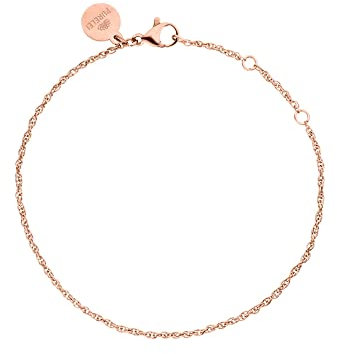 Purelei® Brave Armband (Rosegold), Filigranes wasserfestes Damenarmband, aus Edelstahl, Geschenk für Frauen, 16-19 cm Länge verstellbar