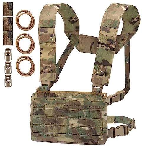 ACEXIER Tactical Chest Rig MkV Laser Cut MOLLE Triple 5.56 Magazine Placard Pouch For LV119 SPC JPC2.0 Plate Carrier