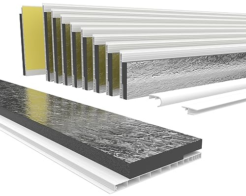 HEXIM PVC Rollladenkastendeckel mit Dämmung Länge: 1000-2000mm, Breite: 120-320mm, Revisionsklappe Rolladendeckel Rollladen Panzer Deckel Klappe (160mm x 1,4 Meter)