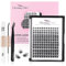 Glowing Win Einzelne Wimpern Extensions Set 144 PCS Cluster Lashes Extension Kit Individual Falsche Wimpern mit Lash Bond and Seal and Pinzette DIY Wimpernverlängerung 8-16mm Natürliche Fake Lashes