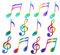 Supvox Weihnachtsanhänger 12 Stück Kunststoff Weihnachtsbaum Anhänger Musik Anhänger Weihnachtsbaum Ornamente Weihnachtsbaum Anhänger Musik Note Charms Weihnachtsschmuck