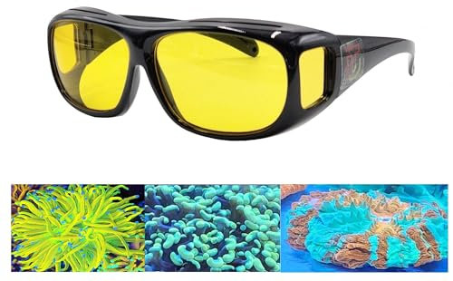 UV Coral Reef Viewing Glasses for Saltwater Aquarium, Reef Tank/UV Glass for Coral Reef Tank/Coral Glass Lens Filter for Professional Photography