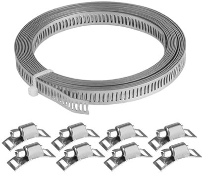 Carmotion Set zur Herstellung von Kabelbindern: 8mm x 3m Band + 8 Schneckenklemmen