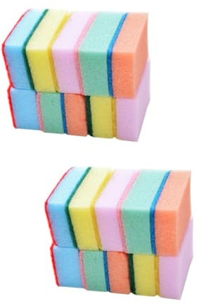 Gatuida 60piezas Esponjas De Limpieza De Cocina Esponjas para Fregar Platos Superficie De Raspado Resistente para Cocina y Baño Aleatorios