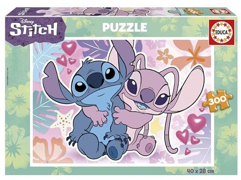 Educa - Stitch Disney | Puzzle Infantil de 300 Piezas. Medidas: 40 x 28 cm. Recomendado a Partir de 6 años (19964)