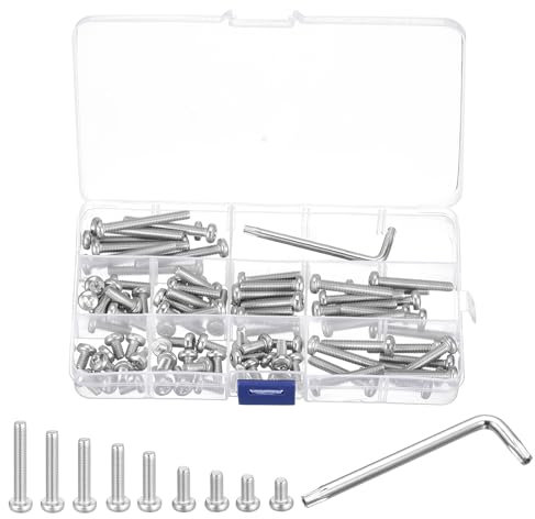 QUARKZMAN Kit de Vis de Sécurité Torx M5, (M5x/8/10/12/16/20/25/30/35/40mm) 90 Pièces en Acier Inoxydable 304 à Tête Cylindrique, Vis Anti-Effraction avec Clé T25