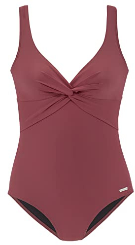 Lascana Damen Badeanzug | Raffungen, Knoten-Effekt, Softcups , Shaping