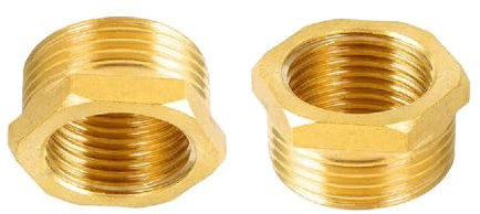 MiJunHD Lot de 2 connecteurs réducteurs en laiton | Filetage femelle BSP G 1/2 ≈ 20 mm vers filetage mâle G 3/4 ≈ 26 mm | Adaptateur de plomberie réducteur de filetage de tuyau pour conversion de