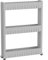 ZENO Storage Trolley 3 Tier | Narrow Storage Unit | Storage Trolley On Wheels | 3 Tier Trolley | Sliding Shelf | Storage Cart | Great For Kitchen, Bathroom, Bedroom & Office (Grey)