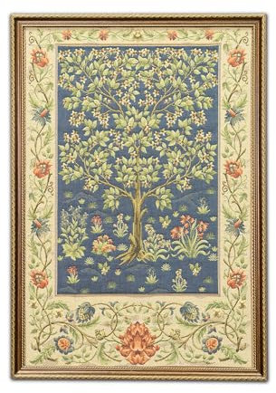 HKLIOPU Kreuzstich Stickpackung glücklicher Baum,11CT Sticken Set Erwachsene Kreuzstich,DIY Stickbilder Vorgedruckt Kreuzstich für Anfänger Home Decor 40x50cm(LZ109)