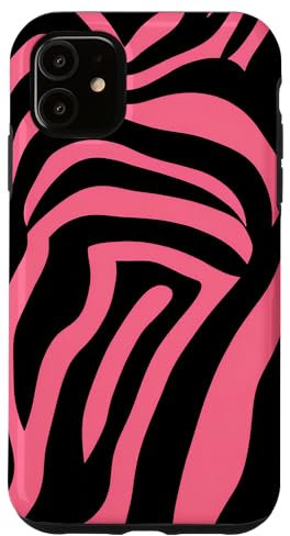 iPhone 11 Pink and Black Zebra Print Case