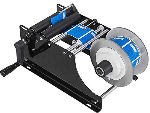 DTEYSD Manual Round Bottle Adjustable Bottle Labeler Semi Automatic Label Applicator for Bottles 0.59-4.7inch