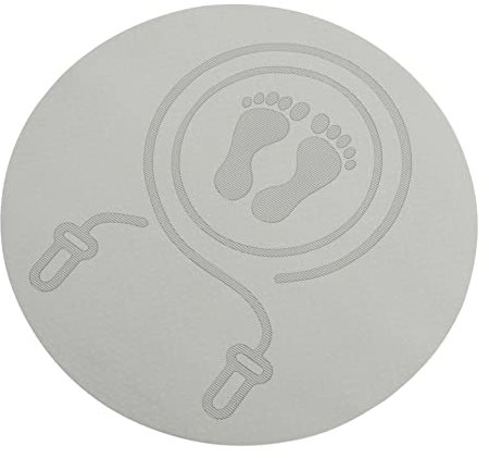 Kisangel TPE Sprungmatte: rutschfeste, stoßdämpfende, schalldämpfende Trainingsmatte für Sport, Yoga, Pilates und Seilspringen im Haus oder Freien (60cm)