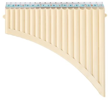 Ejoyous Flauto di Pan a 18 Tubi Flauto di Pan con Chiave C con Bocchino Strumento a Fiato per Studenti Principianti con Borsa per il Trasporto (Bianco)