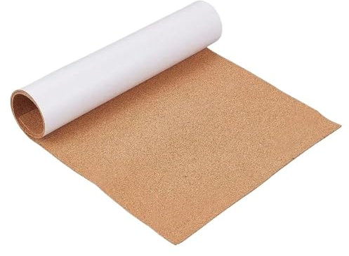YILWPV Korkrolle 10 Rollen 2 mm Dicke Selbstklebende Korkrollenauskleidung, 12 x 24 Zoll isolierende Korkrolle for Pinnwand, Untersetzer, Türschilder und Bodenwände Für Zuhause